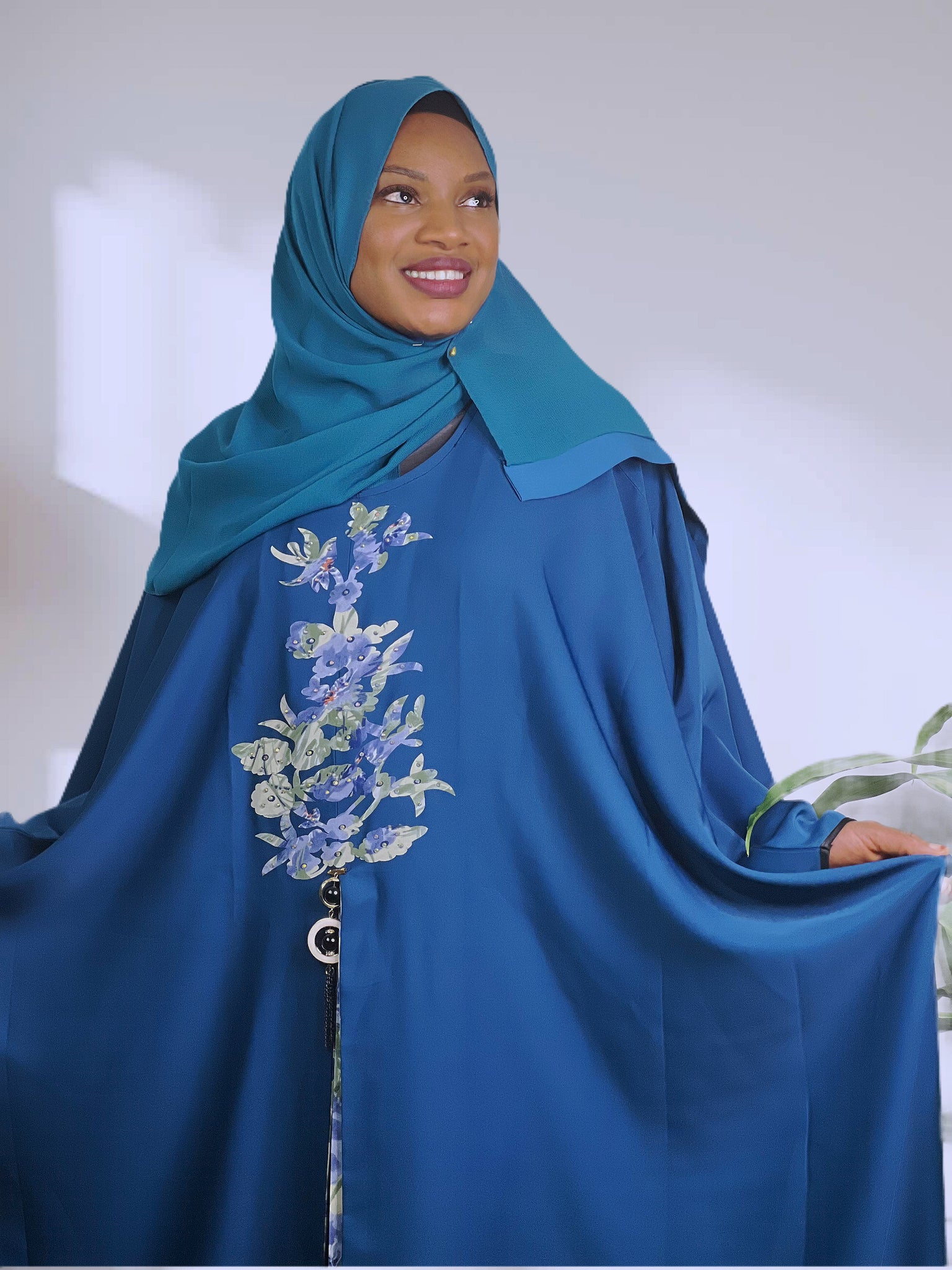 Hajr Batwing Kaftan| Beautiful Dubai Abaya | Ramadan Eid Dress| Muslim Modest Dress For Her