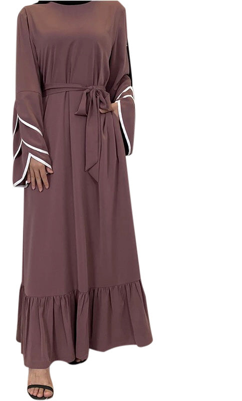 Hinaya Abaya Dress |Modest Maxi Dress with Belt| Eid Ramadan Outfit