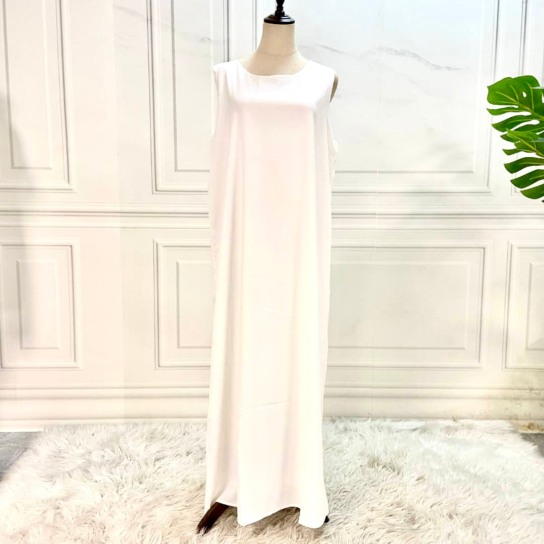 Asiya Sleeveless Abaya Inner Maxi Sheath Dress for Muslim Women | Modest Slip Dress
